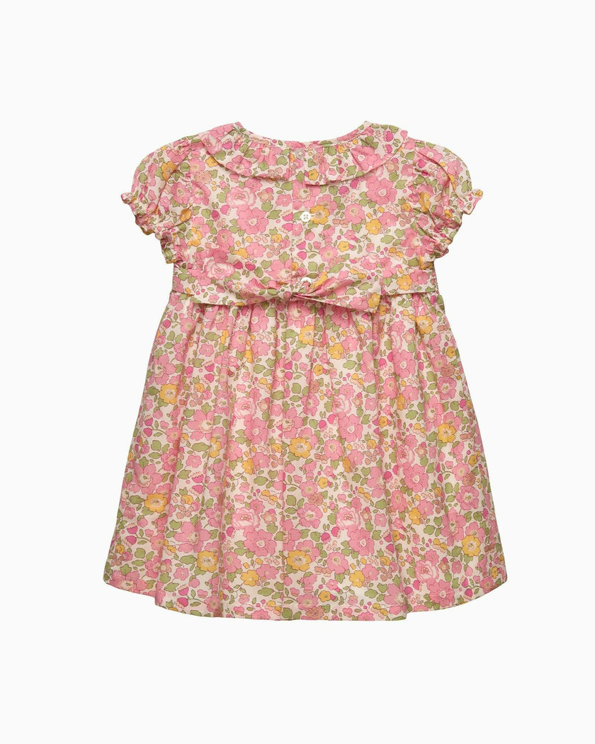 Baby Peach Sparkle Betsy Smocked Dress