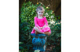 Twirly Dress in Hot Pink Stretch Velvet