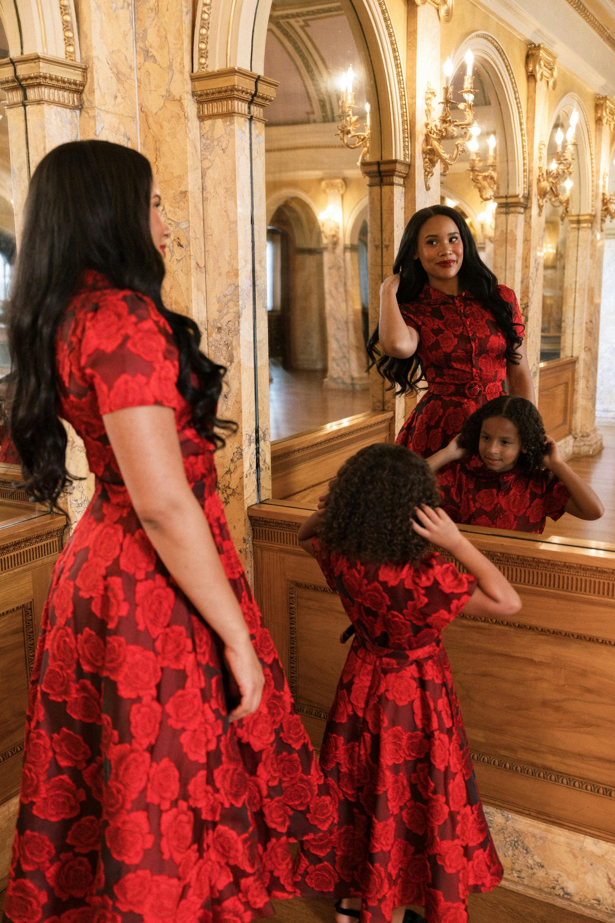 Mini Remi Dress in Vibrant Rose