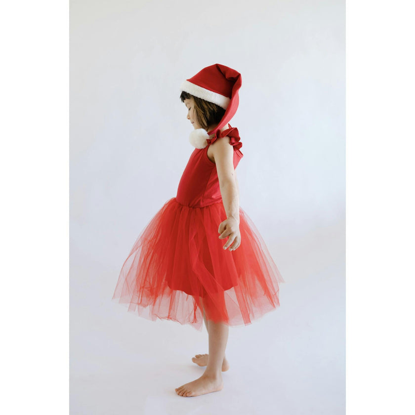 Red Elf Holiday Dress for Kids – Christmas Party Outfit -  Eco-friendly stocking stuffer
