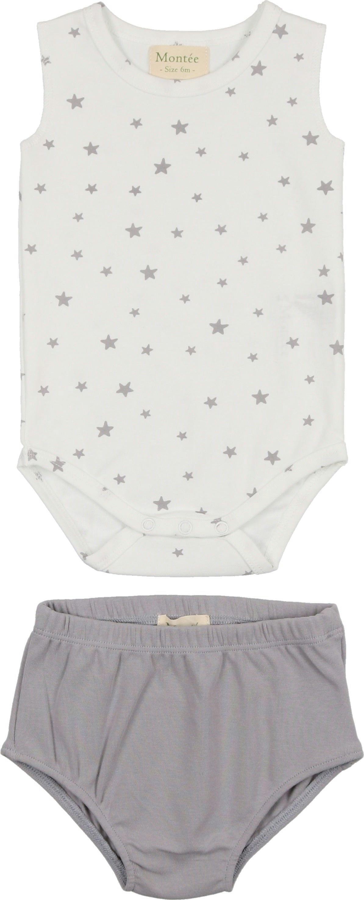 Boys Sleeveless Onesie & Bloomers Set