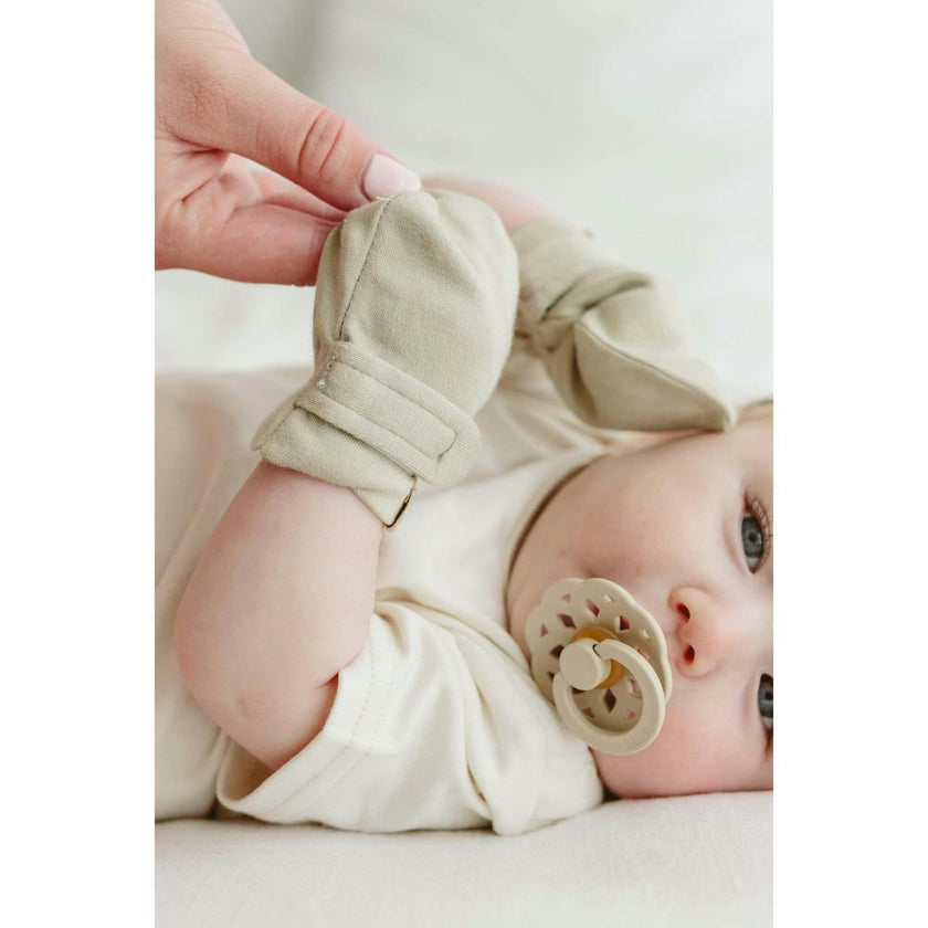 STAY ON 3-PACK MITTS | LAVENDER + DANDELION + HIGH PRAIRIE — Bamboo Organic Cotton Blend, 0–6M