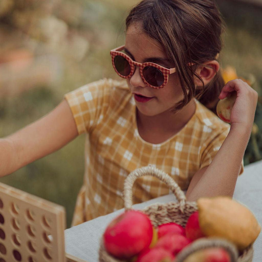 Classic | Sustainable Sunglasses | Plant-Based Bendable Polarized - Teen | 9-14 Y | Sunset Gingham
