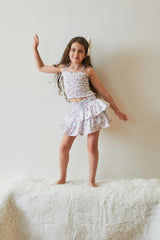 Willow Romantic Rose White With Pink Satin Skort