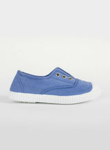 Hampton Canvas Plum Plimsolls in Cornflower