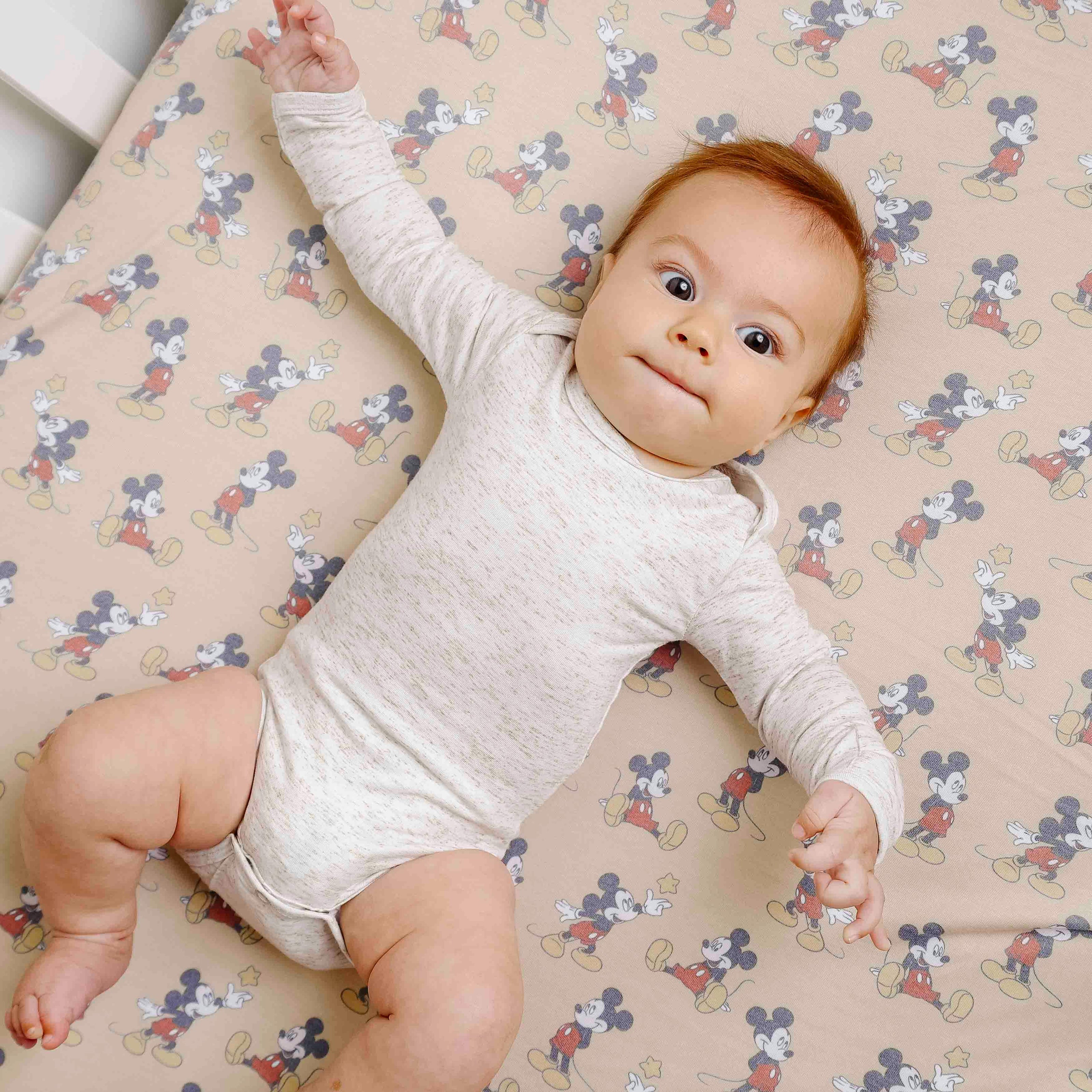 Premium Knit Fitted Crib Sheet - Mickey Mouse