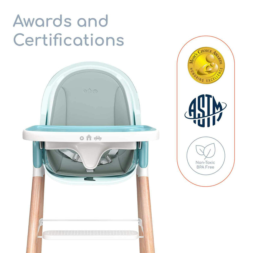 Children of Design 6 in 1 Classic High Chair with Cushion