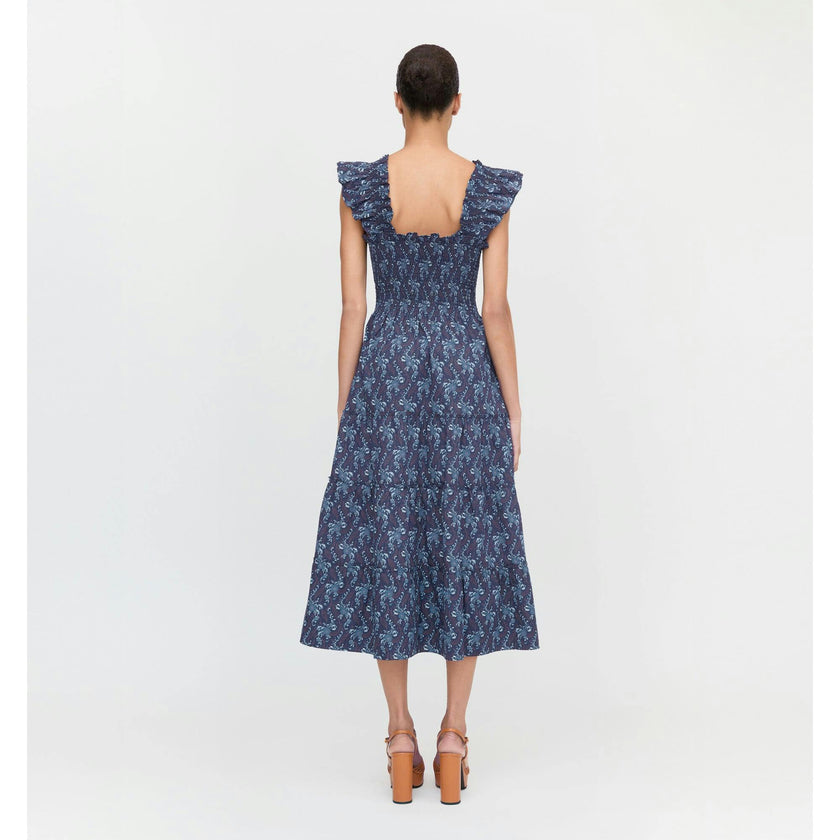 The Ellie Nap Dress - Navy Cala Paisley