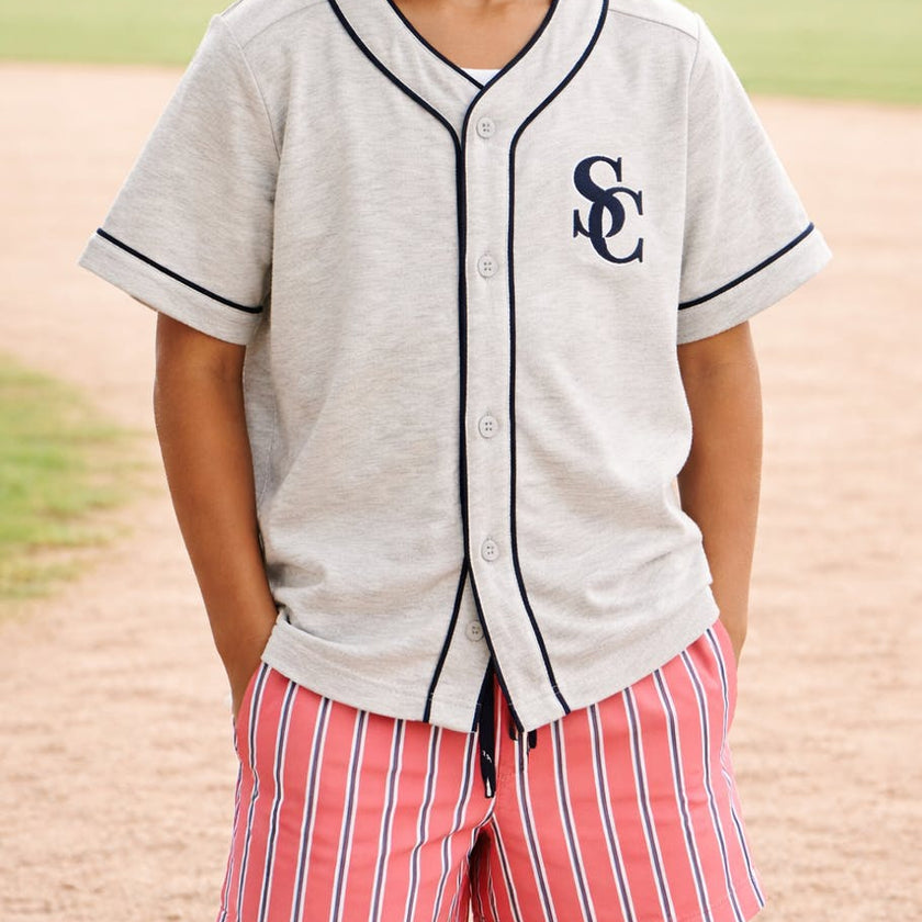 Jones Baseball Jersey - Heather Grey