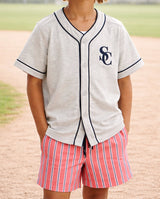 Jones Baseball Jersey - Heather Grey