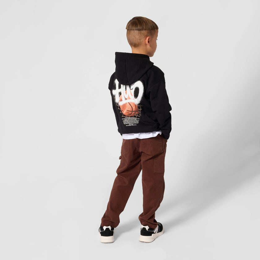 Black Logo Hooded Sweatshirt