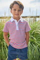Short Sleeve Polo - Americana Stripe