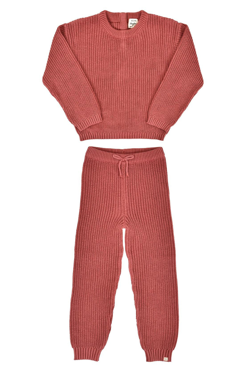 Nova Chunky Knit Set in Rosewood