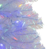 Kurt Adler 7-Foot Warm White LED Iridescent Slim Winchester Tree