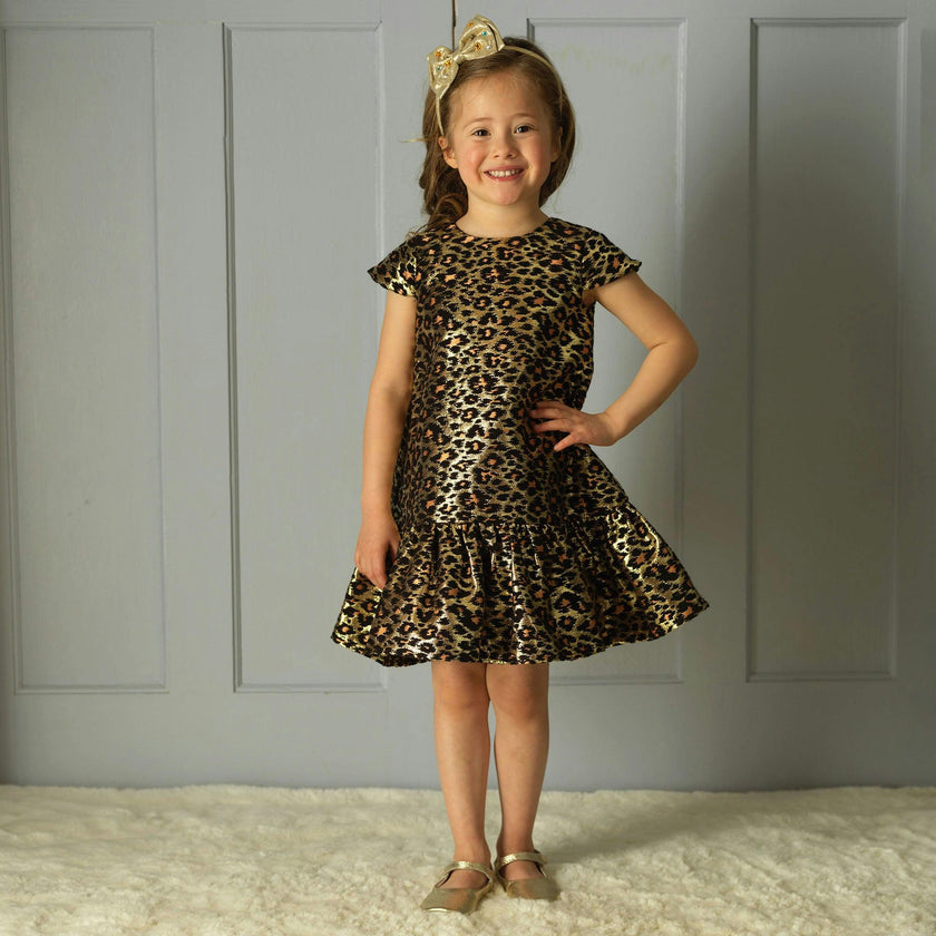 Leopard Damask Party Dress