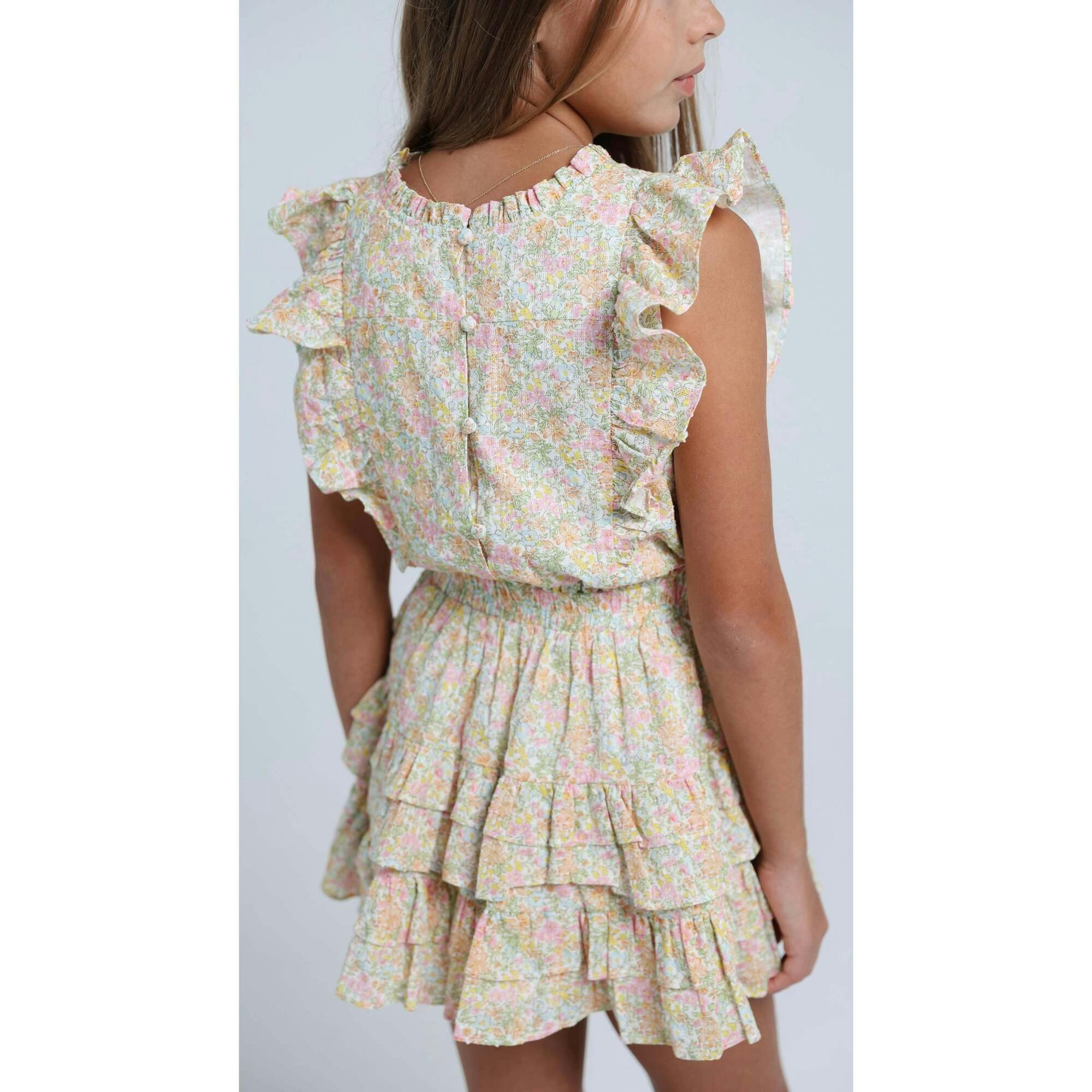sorbet lace mini dress 'Ilayda' Sorbet Embroidered Floral Lace Mini Dress