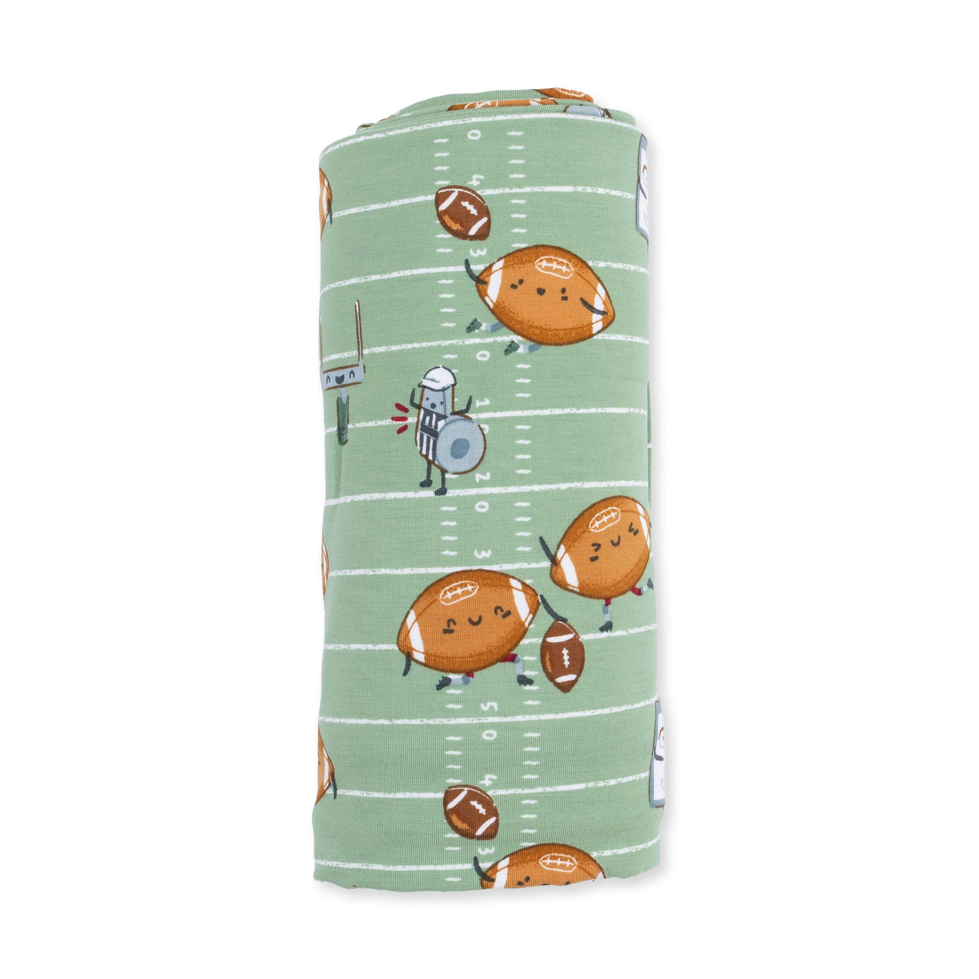 Footballs Playing Football - Swaddle Blanket