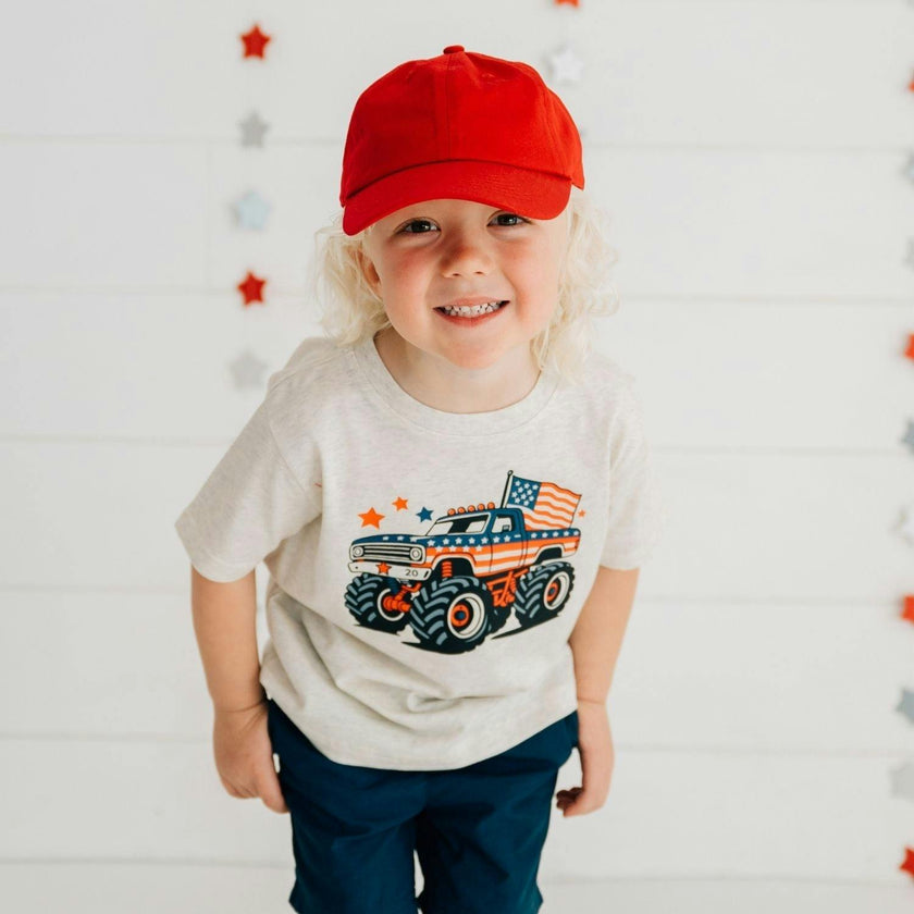 American Monster Truck Short Sleeve T-Shirt - Natural Heather