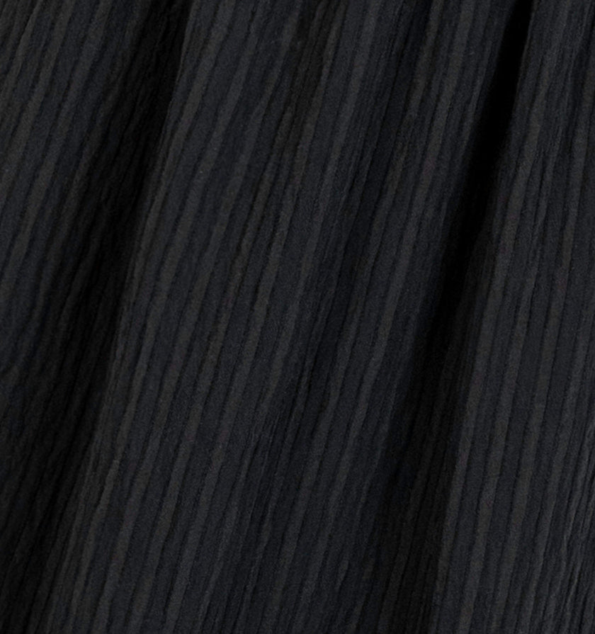 The Cosima Nap Dress - Black Tonal Seersucker