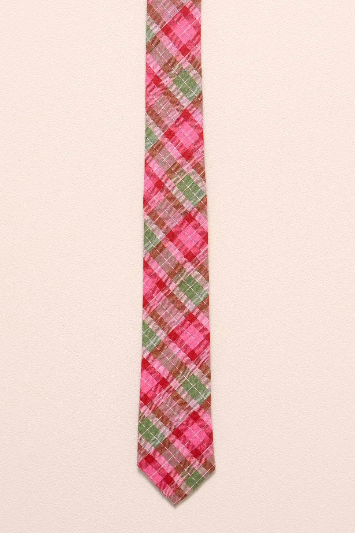 Ties in Rosewood Tartan