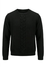 Knit Top With Braided Knit At Front