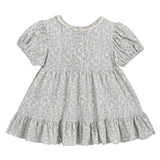 Brown Floral Smocked Dress