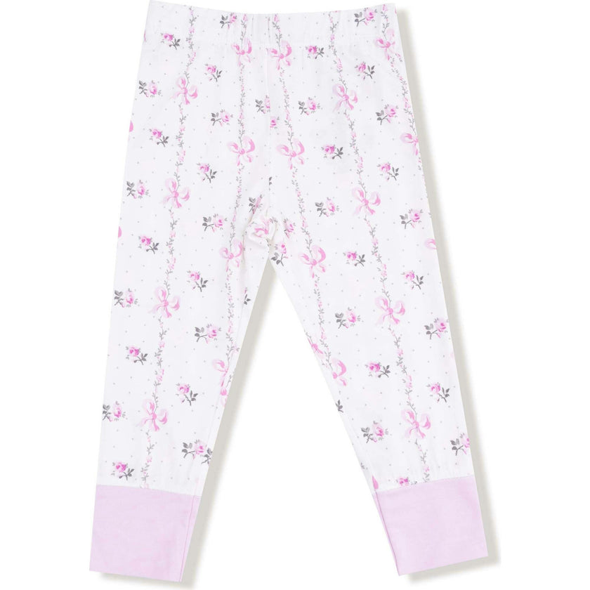 Dainty Buds and Bows Stripe - Long Sleeve Loungewear Set