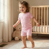 Sugar Gingham Short Sleeve & Shorts Bamboo Toddler Pajama Set