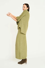 Estes Boucle Knit Skirt in Matcha