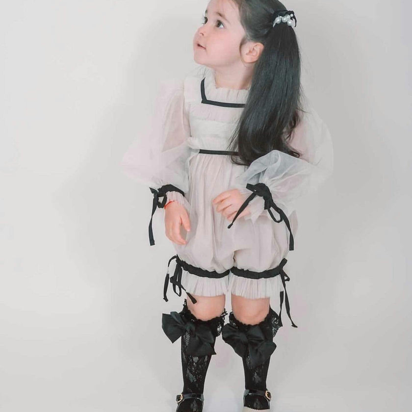 Coco-Caramel Tulle Romper