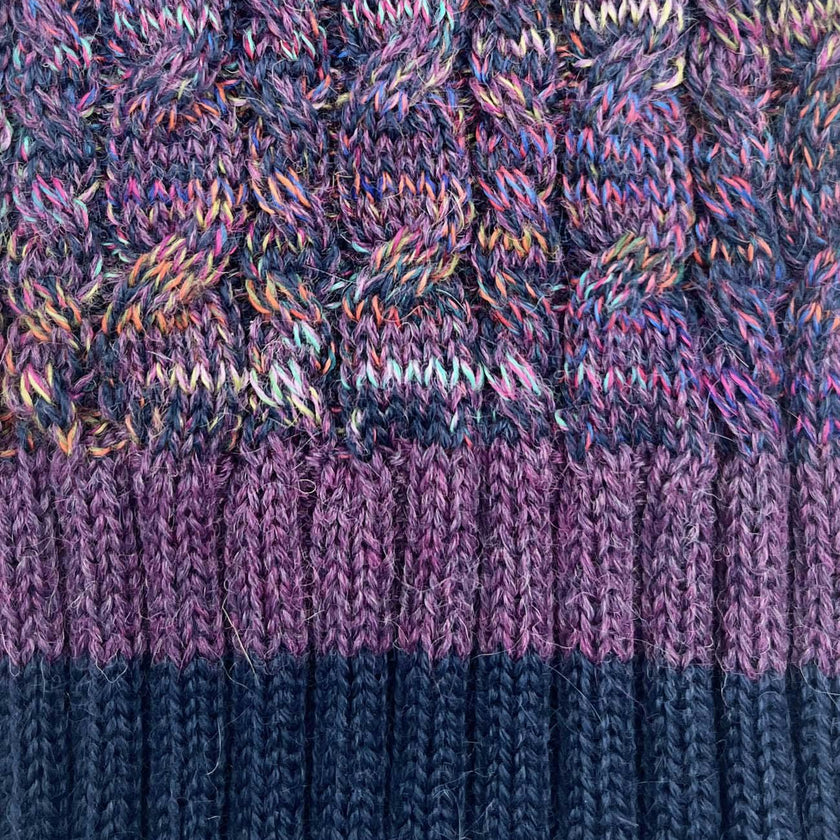 Kids Braided Rib Trim Scarf