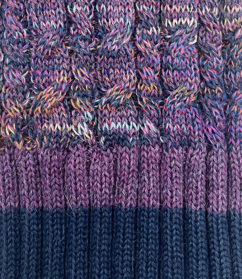 Kids Braided Rib Trim Scarf