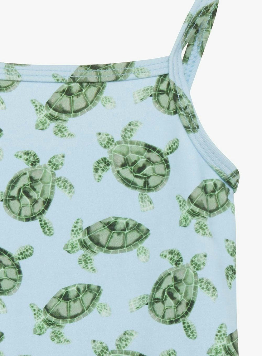 Baby Peplum Swimsuit in Turtle