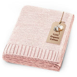 Soft Cotton Bubble-Knit Baby Stroller Blanket