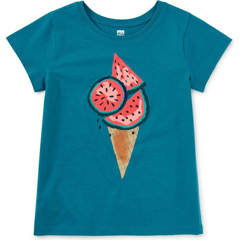 Watermelon Cone Graphic Tee, Blue