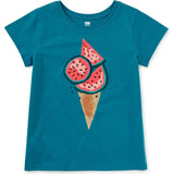 Watermelon Cone Graphic Tee, Blue