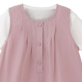 Pink Button Romper Set