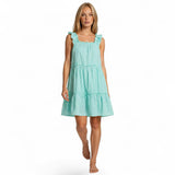 Women's Hepburn Gingham Mint Nightie
