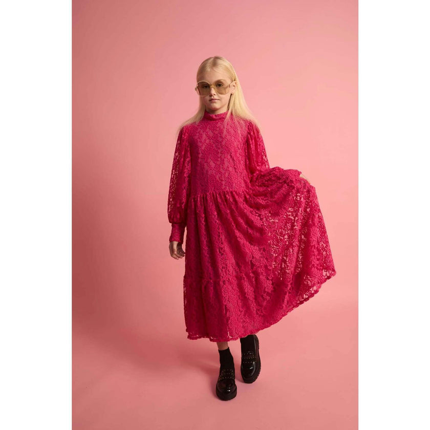 Lace Dress Fuchsia