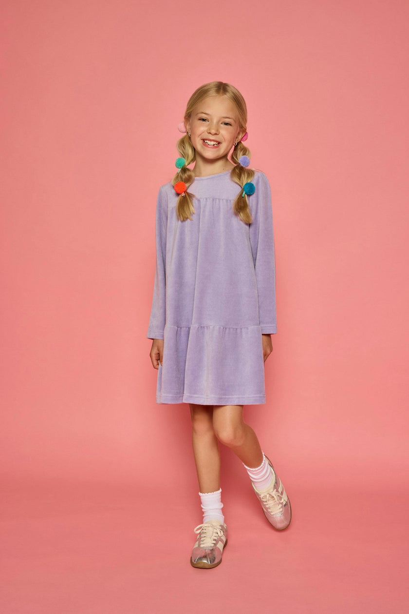 Lisle Dress - Lavender Velour
