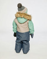 Baby One Piece Snowsuit Adapted For Car Seats Cool Dark Grey