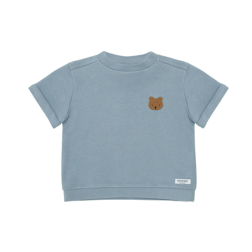 Jarne T-shirt | Bear | Foggy Blue