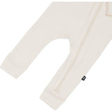 Ribbed Zipper Romper, White