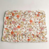 Midsummer Vine Timeless Floral Ruffle Zipper Pouch