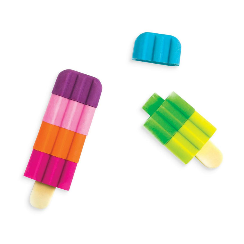 Icy Pops Scented Puzzle Erasers - Set of 4