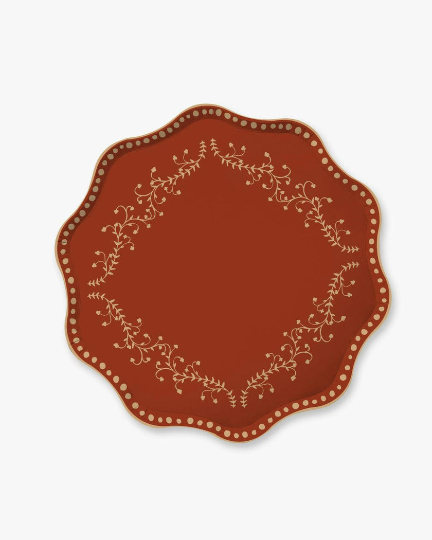 Briar Dinner Plate Set in Persimmon