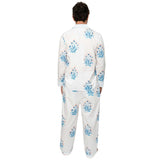 Men's Nathan Turner Hillhouse Long PJ Set - Blue Pink Organic Cotton Poplin