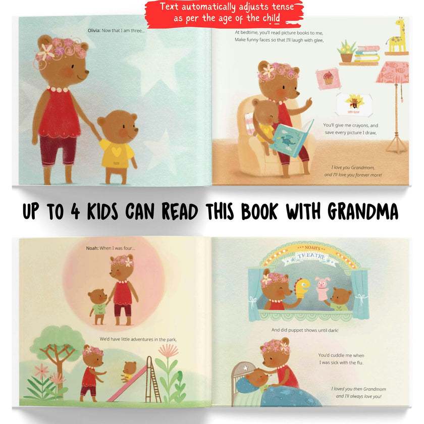 Grandma and Us / Me (A Personalized Read-Aloud Gift from upto 4 Grandkids to Grandmom)