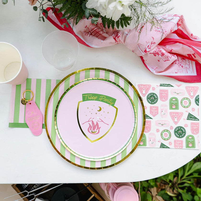 Camp Bachelorette Stripe Cocktail Napkins