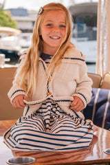 Sail Away Cardigan in Salt/Navy